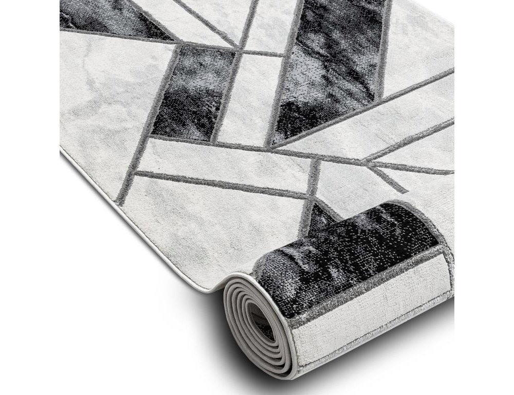 Alfombra de pasillo exclusivo glamour, elegante geométr 80x460 cm Domiona-domiona
