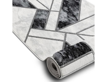 Alfombra de pasillo exclusivo glamour, elegante geométr 80x460 cm Domiona-domiona