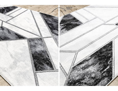Alfombra de pasillo exclusivo glamour, elegante geométr 80x460 cm Domiona-domiona