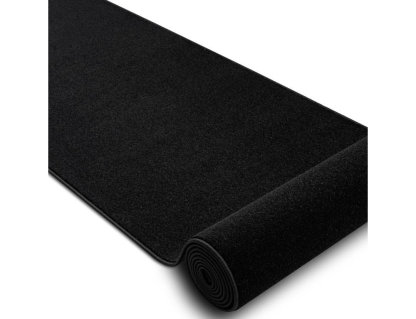 Alfombra de pasillo llanura, un color negro 100x350 cm Domiona-domiona