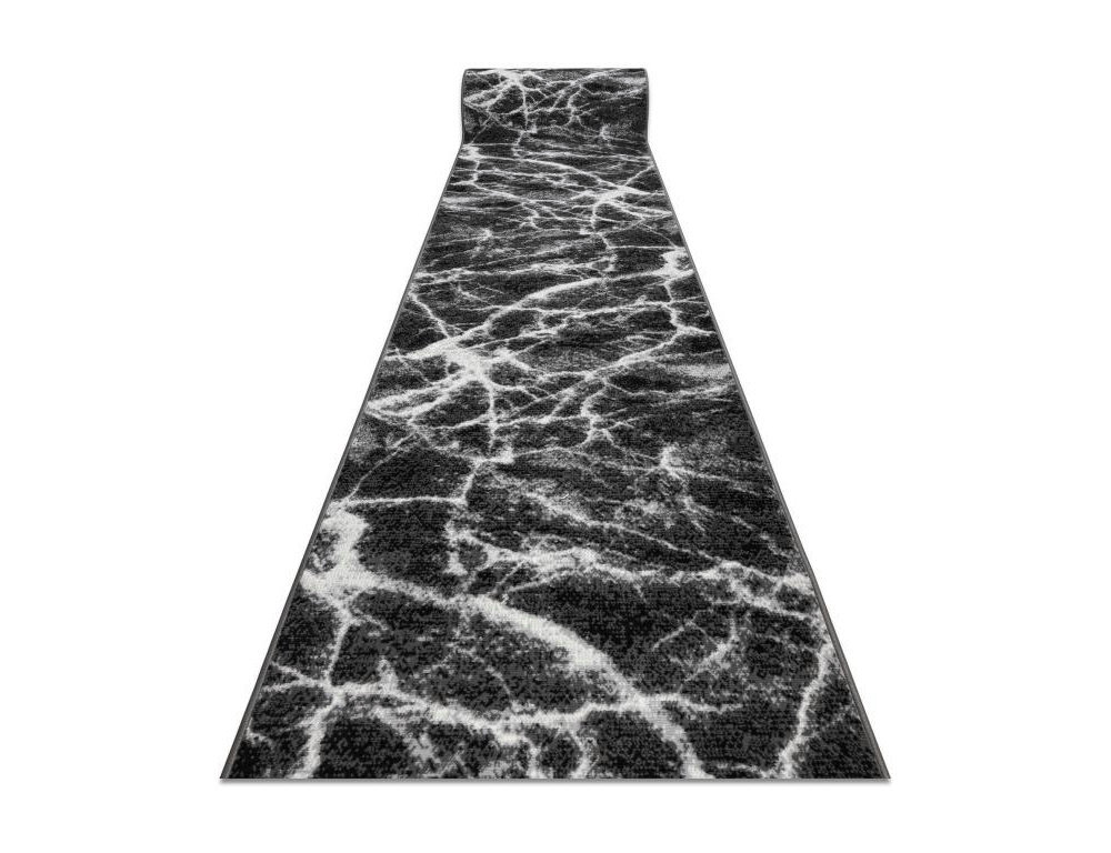 Alfombra de pasillo Mármol antracita / negro 80x480 cm Domiona-domiona