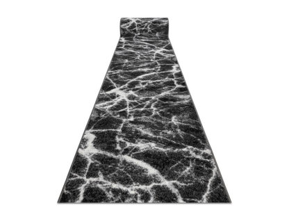 Alfombra de pasillo Mármol antracita / negro 80x480 cm Domiona-domiona