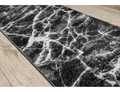 Alfombra de pasillo Mármol antracita / negro 80x480 cm Domiona-domiona