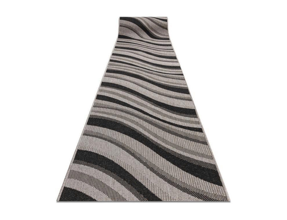 Alfombra de pasillo modelo plateado /negro 120x500 cm Domiona-domiona