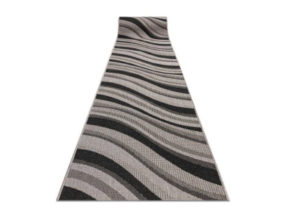Alfombra de pasillo modelo plateado /negro 120x500 cm Domiona-domiona