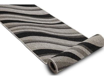 Alfombra de pasillo modelo plateado /negro 120x500 cm Domiona-domiona
