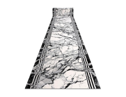 Alfombra de pasillo moderna, Mármol antracita 90x240 cm Domiona-domiona