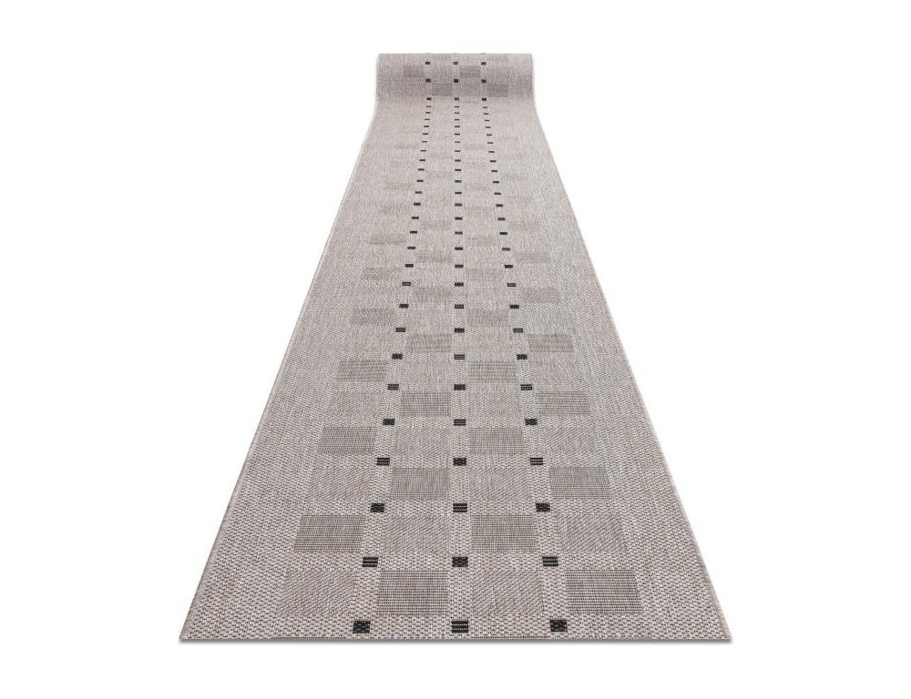 Alfombra de pasillo plateado /negro 80x100 cm Domiona-domiona