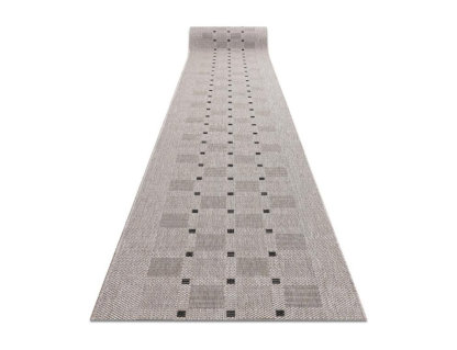Alfombra de pasillo plateado /negro 80x100 cm Domiona-domiona
