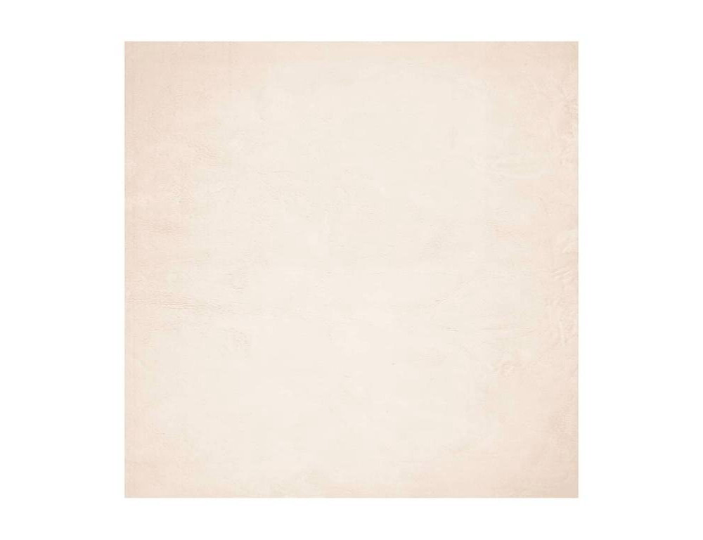 Alfombra de pelo corto suave lavable beige 120x120 cm Domiona-domiona
