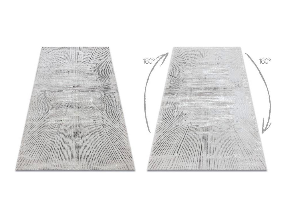 alfombra gris claro / gris - Líneas, moderna, estruct 180x270 cm Domiona-domiona