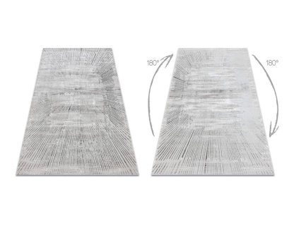 alfombra gris claro / gris - Líneas, moderna, estruct 180x270 cm Domiona-domiona