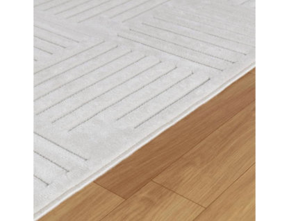 Alfombra Moderna Interior/Exterior - Blanco - 120x170cm Domiona-domiona