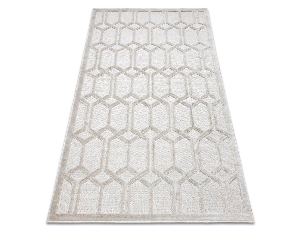 Alfombra sisal Ruta geométrica beige 160x220 cm Domiona-domiona