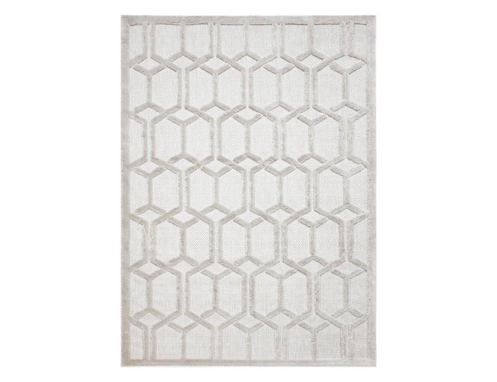 Alfombra sisal Ruta geométrica beige 160x220 cm Domiona-domiona