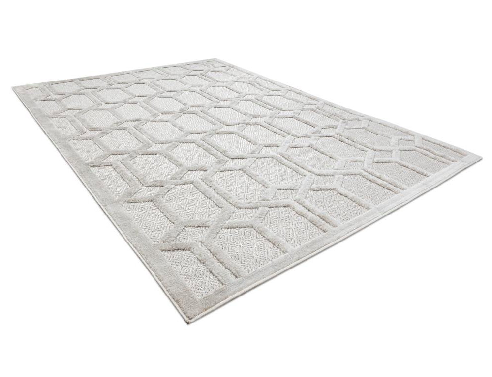 Alfombra sisal Ruta geométrica beige 160x220 cm Domiona-domiona