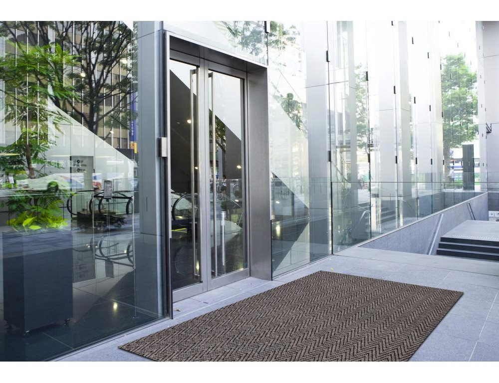 Alfombrilla antideslizante Zigzag exterior, interior beige 200x280 cm Domiona-domiona