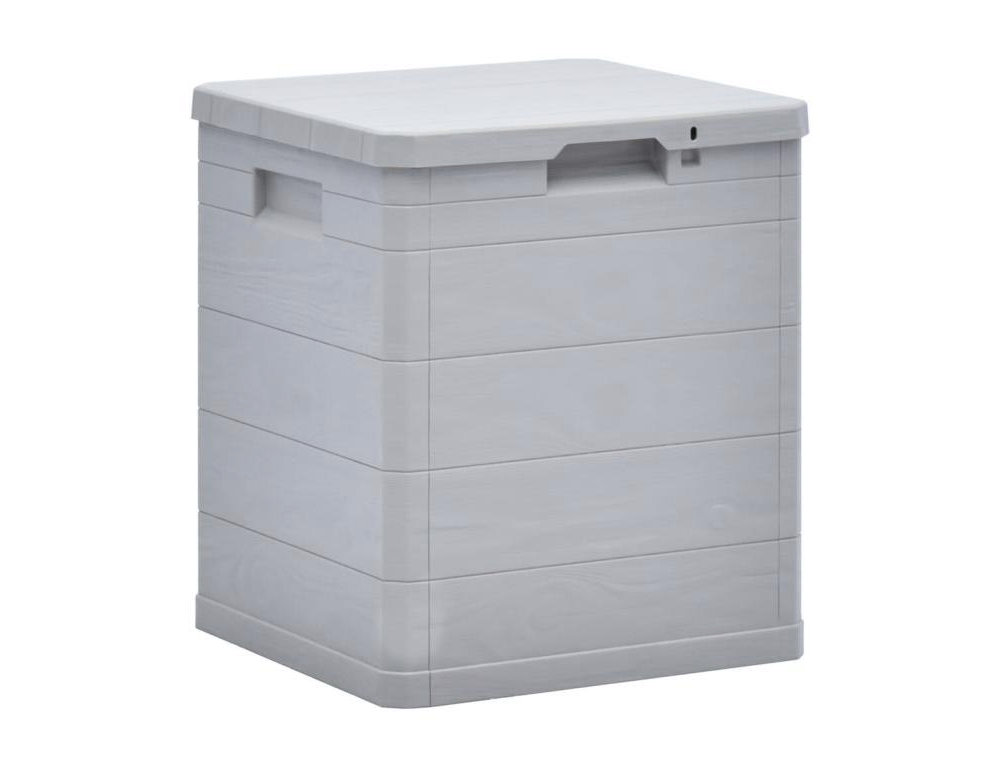 Caja de almacenamiento de jardín 90 L Gris claro Domiona-domiona