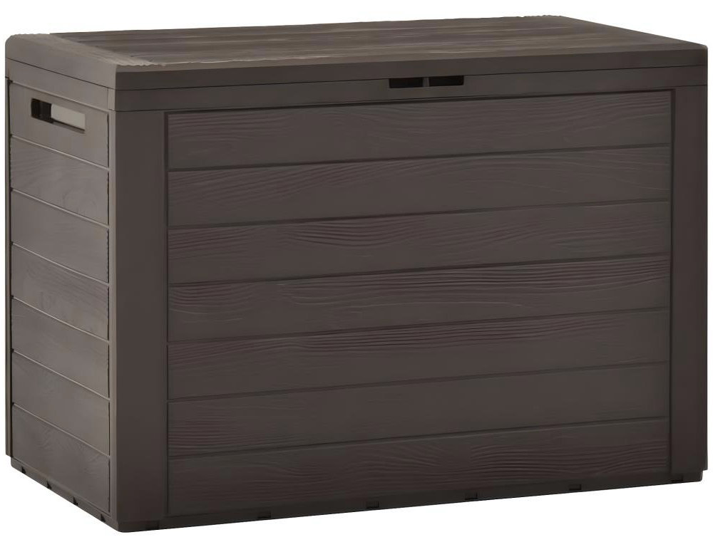 Caja de almacenamiento de jardín marrón 78x44x55 cm Domiona-domiona