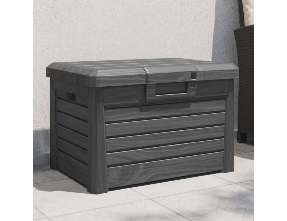 Caja de cojines exterior de polipropileno antracita Domiona-domiona