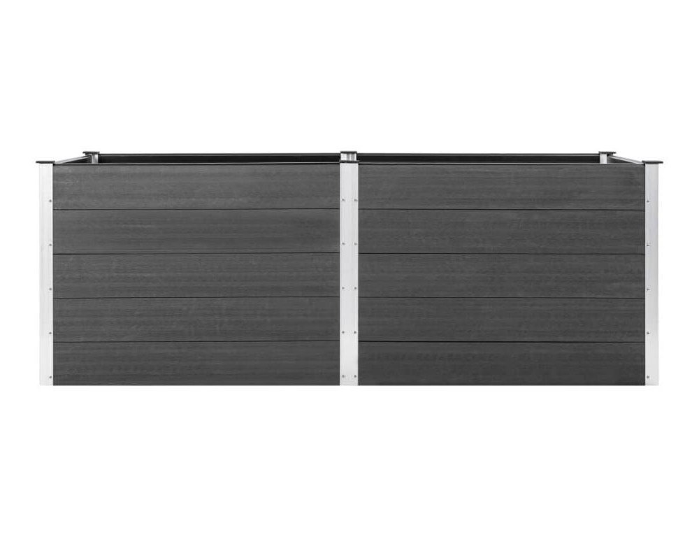 Cama de jardín elevada 250x50x91 cm WPC Gris Domiona-domiona