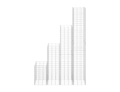 Camas elevadas de gaviones 4 piezas 30x30x50/100/150/200 cm Hierro Domiona-domiona