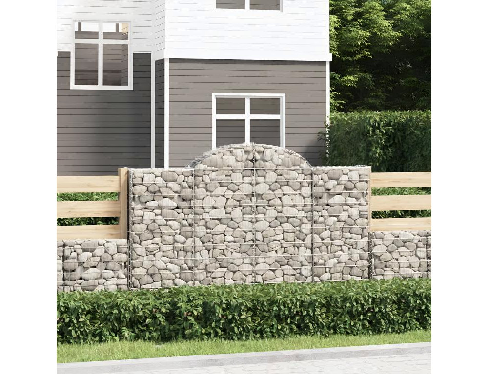 Cestas gaviones 40 unidades forma de arco hierro 200x50x120/140 cm Domiona-domiona