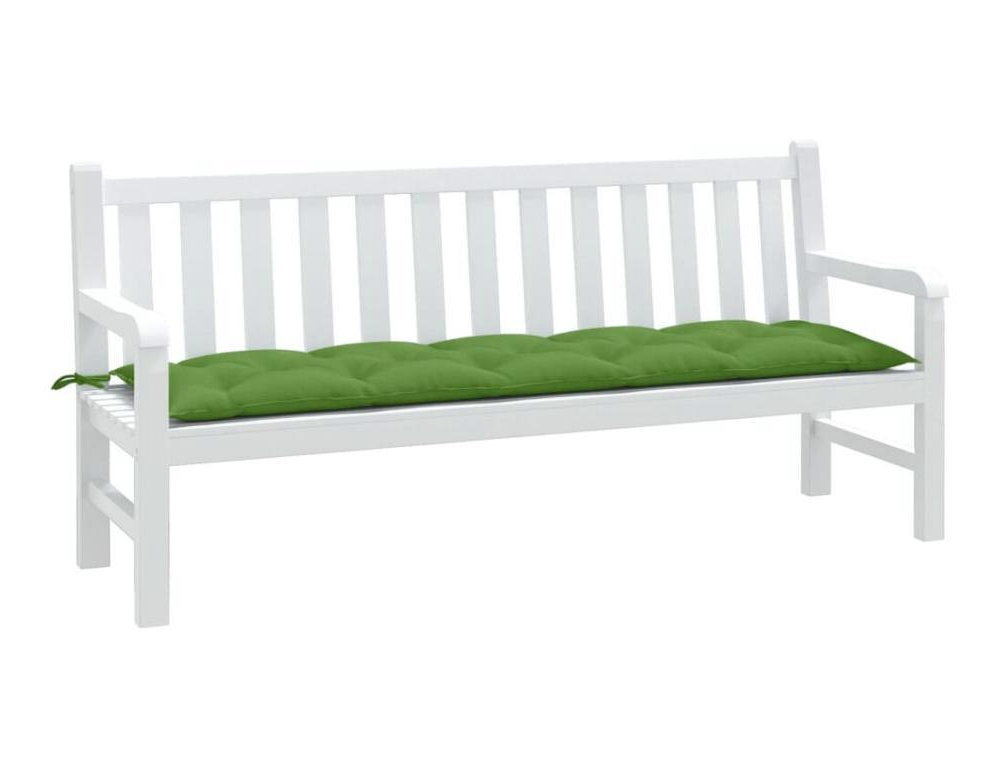 Cojín para banco de jardín tela verde melange 180x50x7 cm Domiona-domiona