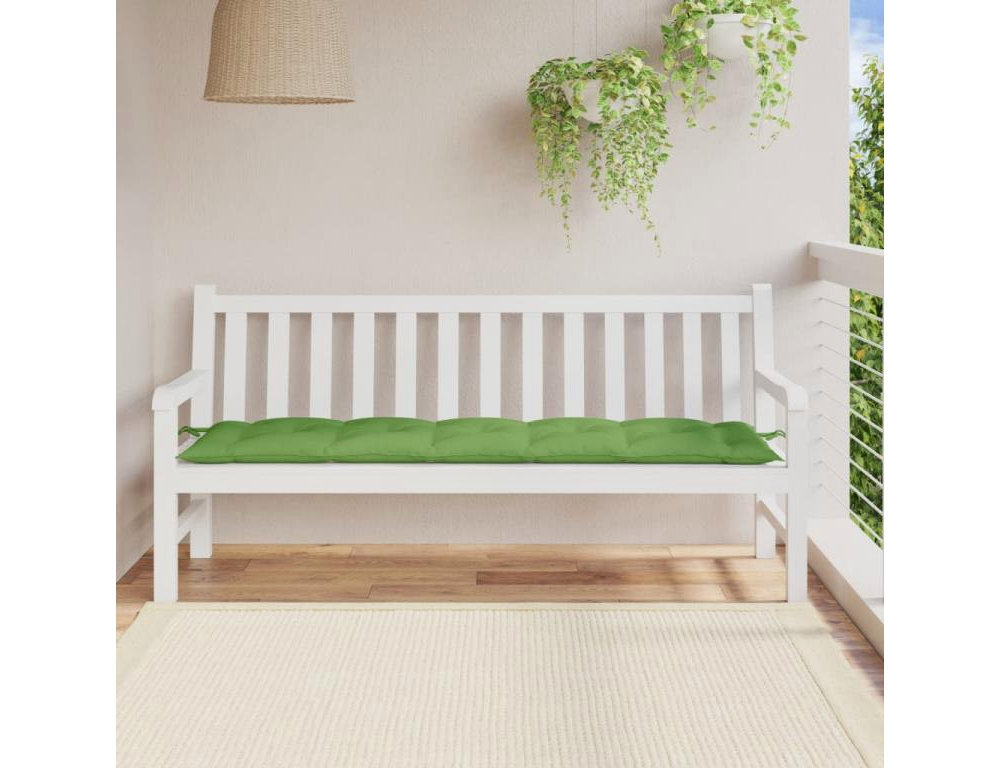 Cojín para banco de jardín tela verde melange 180x50x7 cm Domiona-domiona