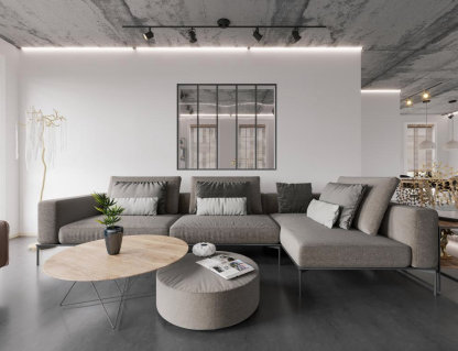 Cristalera estilo atelier de aluminio termolacado negro - 150x130 cm Domiona-domiona