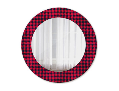 Espejo redondo decorativo - Rejilla roja - 50cm Domiona-domiona