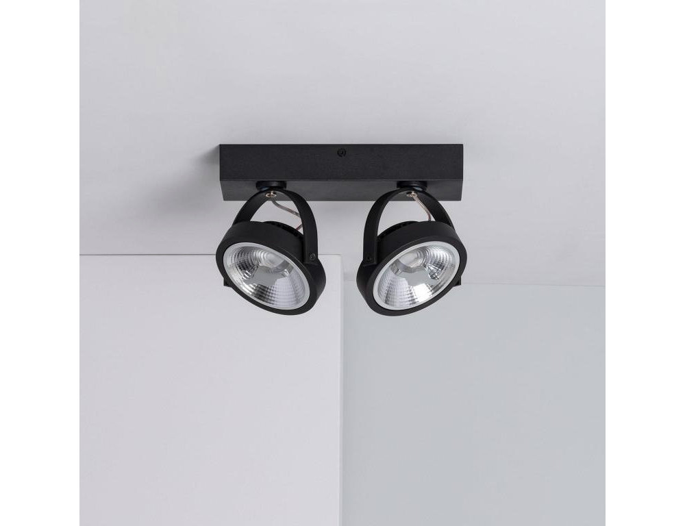 Foco LED 30W de Superficie Direccionable Regulable Negro Blanco Cálido 2700K Domiona-domiona