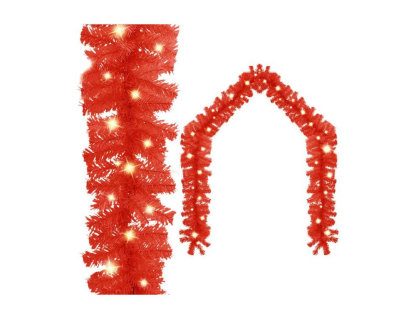Guirnalda navideña con luces LED 10 m Rojo Domiona-domiona