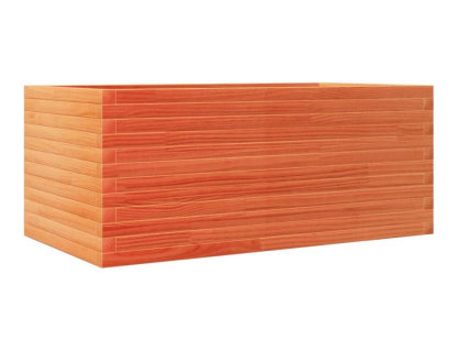 Jardinera madera maciza de pino marrón cera 110x60x45,5 cm Domiona-domiona
