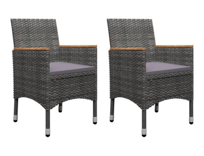 Juego de comedor de jardín de 3 piezas gris Domiona-domiona