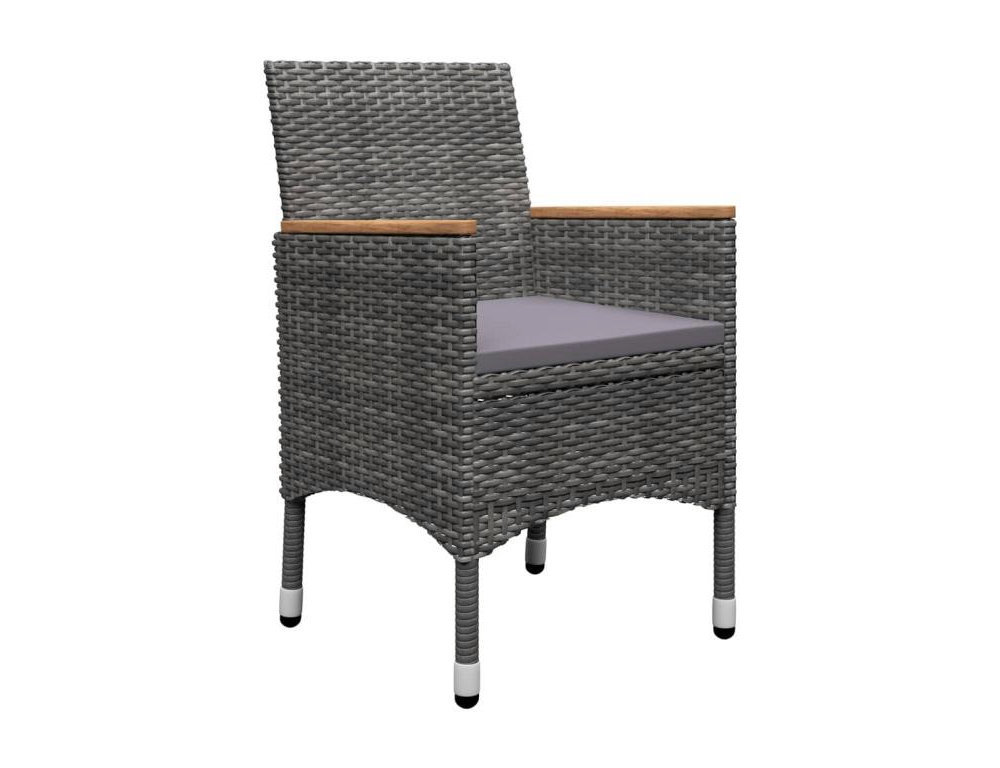 Juego de comedor de jardín de 3 piezas gris Domiona-domiona