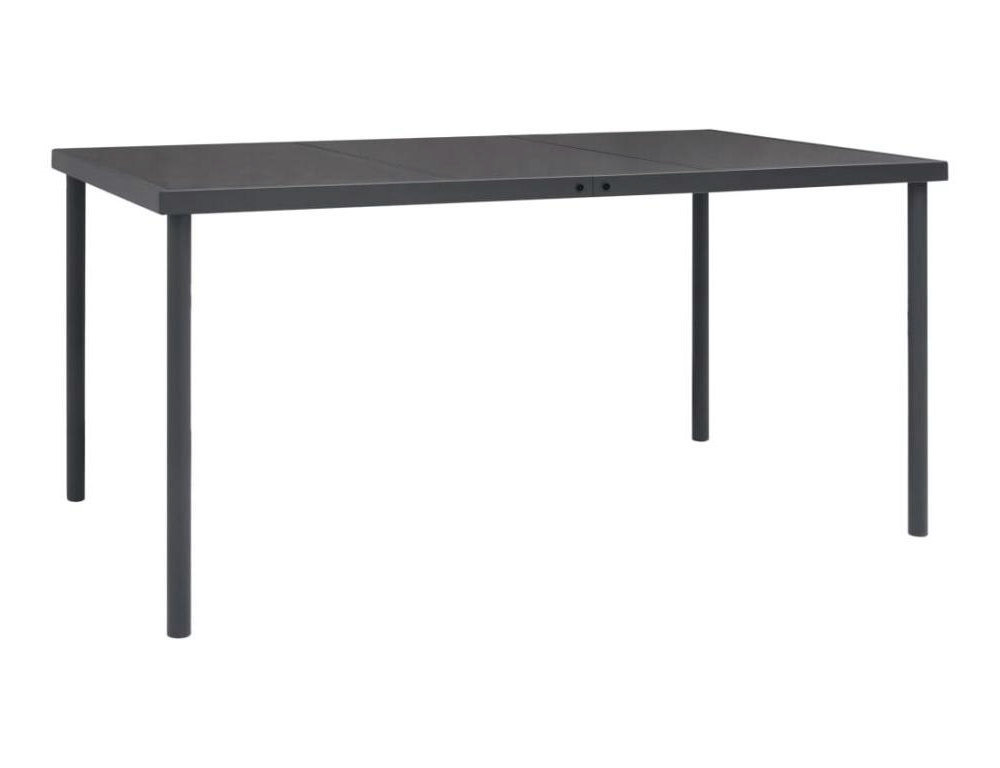 Juego de comedor para jardín 7 piezas acero Negro Domiona-domiona