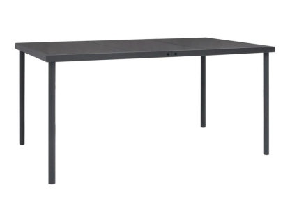Juego de comedor para jardín 7 piezas acero Negro Domiona-domiona