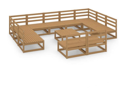 Juego de sofás jardín con cojines beige 10 pzas ratán sintético Domiona-domiona