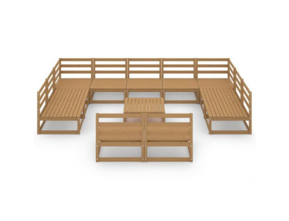 Juego de sofás jardín con cojines beige 10 pzas ratán sintético Domiona-domiona