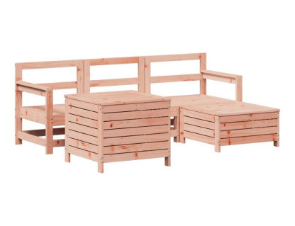 Juego de sofás de jardín 5 piezas madera maciza de abeto Domiona-domiona