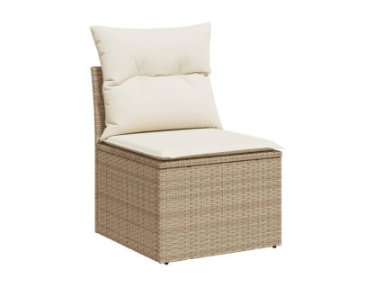 Set de sofás de jardín 8 pzas y cojines ratán sintético gris Domiona-domiona