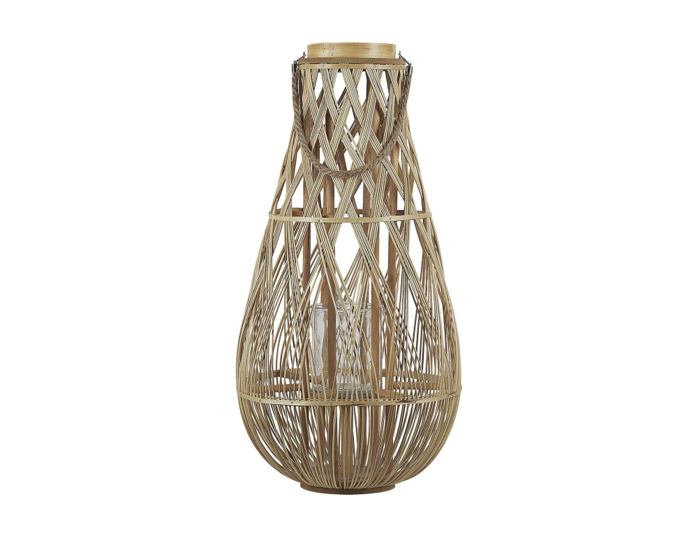 Linterna decorativa marrón claro 77 cm Domiona-domiona