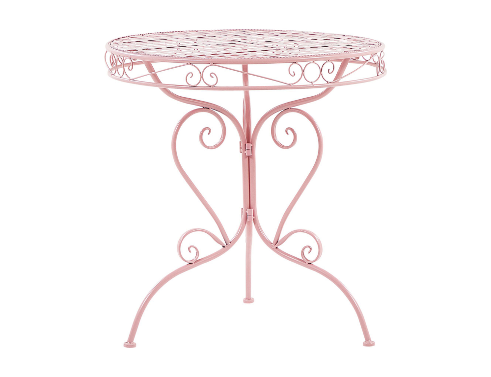 Mesa de jardín Metal Rosa Domiona-domiona