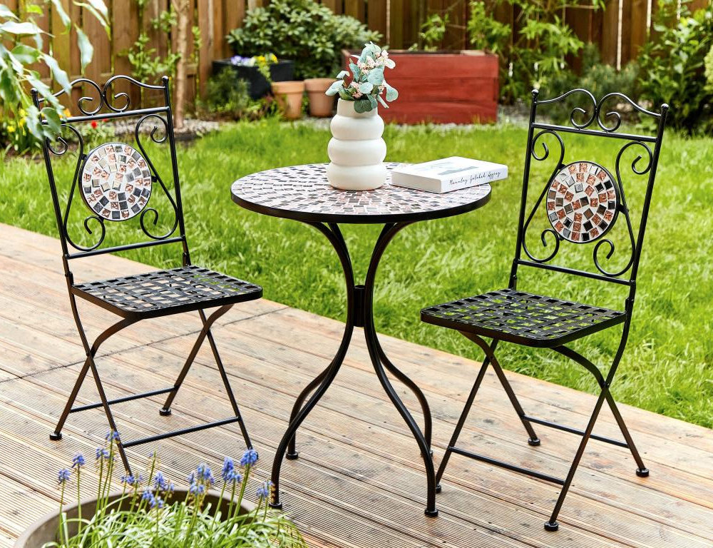 Mesa de jardín Negro Domiona-domiona