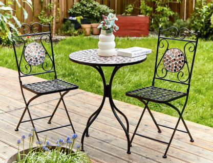 Mesa de jardín Negro Domiona-domiona