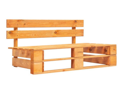 Muebles de palets 4 piezas y cojines madera pino impregnada miel Domiona-domiona