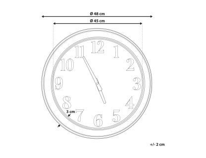 Reloj de pared Metal Multicolor Domiona-domiona