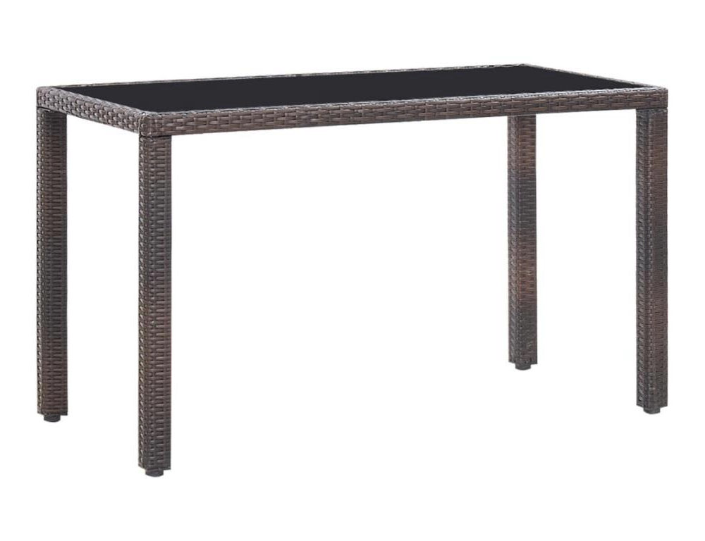 Set comedor de jardín 5 piezas y cojines ratán sintético marrón Domiona-domiona