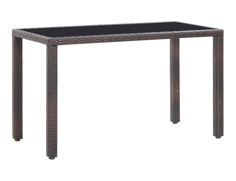 Set comedor de jardín 5 piezas y cojines ratán sintético marrón Domiona-domiona